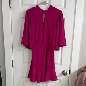 Vici Vibrant Pink Long Sleeve Dress